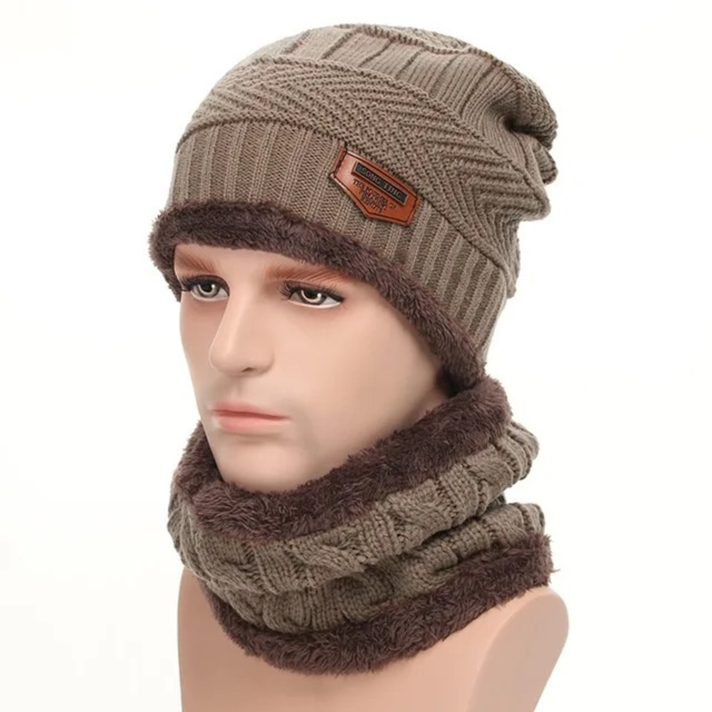 Men’s and women’s winter beanie sets  hats unisex with scarf high quality